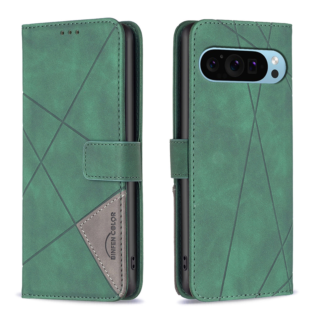 BINFEN COLOR BF05 For Google Pixel 9 Pro Case PU Leather Anti-scratch Phone Wallet Cover BINFEN COLOR BF05 For Google Pixel 9 Pro Case PU Leather Anti-scratch Phone Wallet Cover